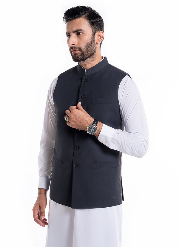 Textured Dk Grey, Kashghar Classic Waist Coat