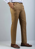Plain Brown Worsted Flanne Formal Trouser