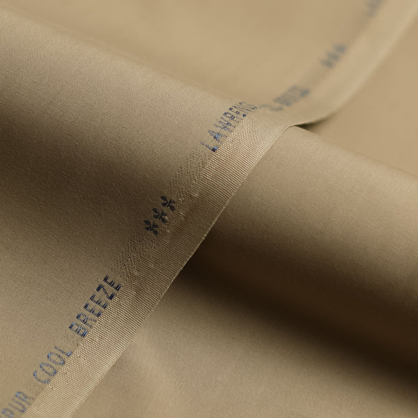 Light Brown Plain Cool Breeze Wash N Wear Shalwar Kameez Fabric