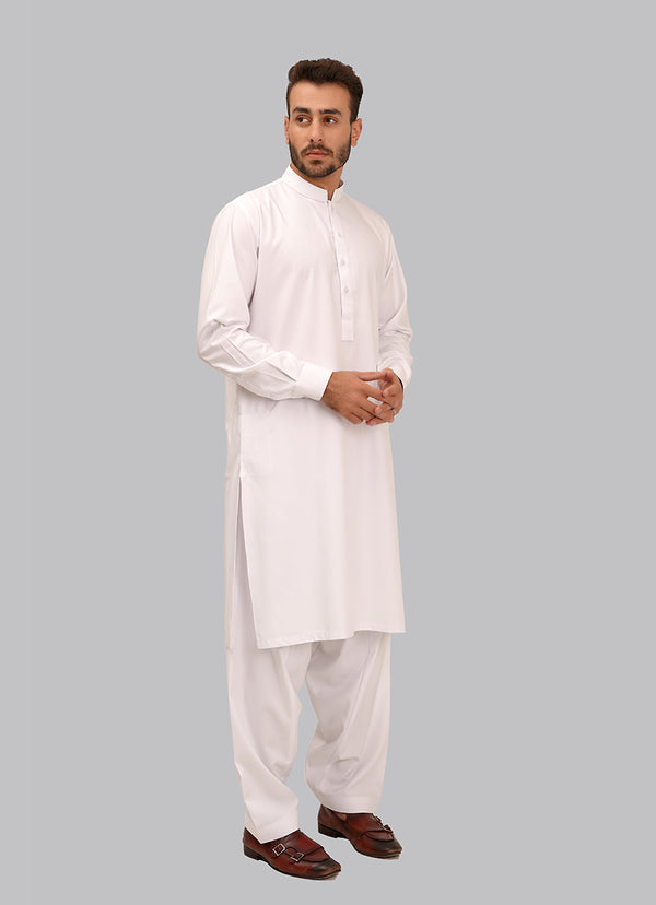 Shalwar Kameez - Zhob White Plain