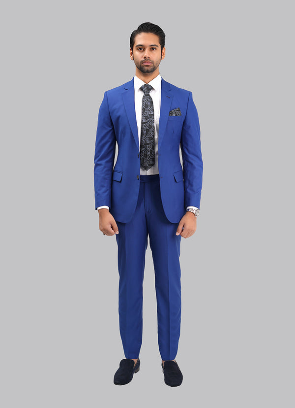 Royal Blue Plain 2-Piece Suit