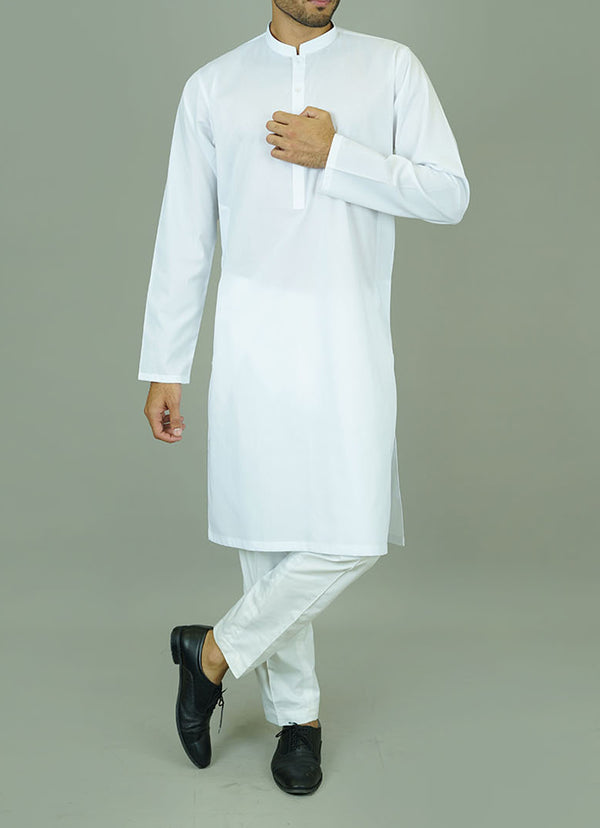 White cotton summer kurta - Crisp ethnic wear for men