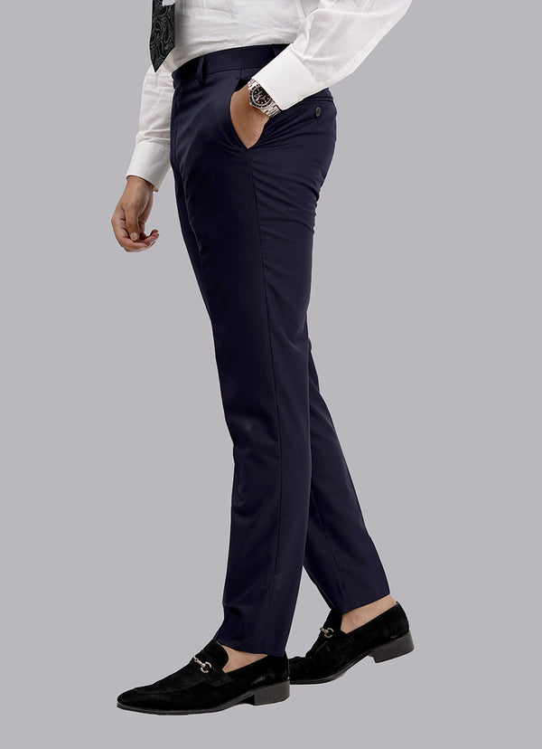 Navy Blue Plain Formal Trouser