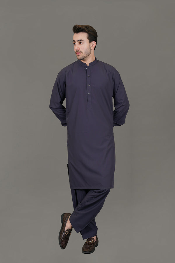 Purple Plain Delta Wash N Wear Shalwar Kameez