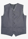 Plain Grey, Wool Rich V Neck Vest