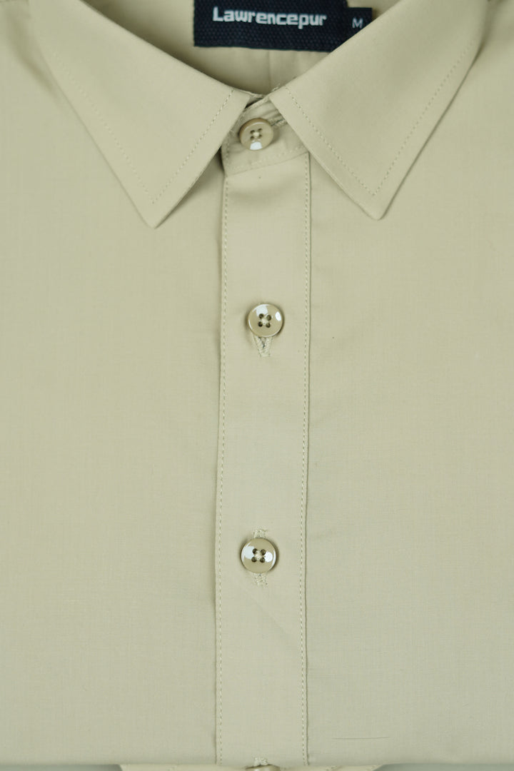 Side view of pista brown poly viscose Shalwar Kameez from Summer Joy