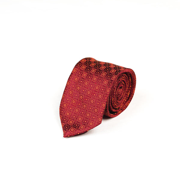 Burgundy Checks Silk Rich Tie