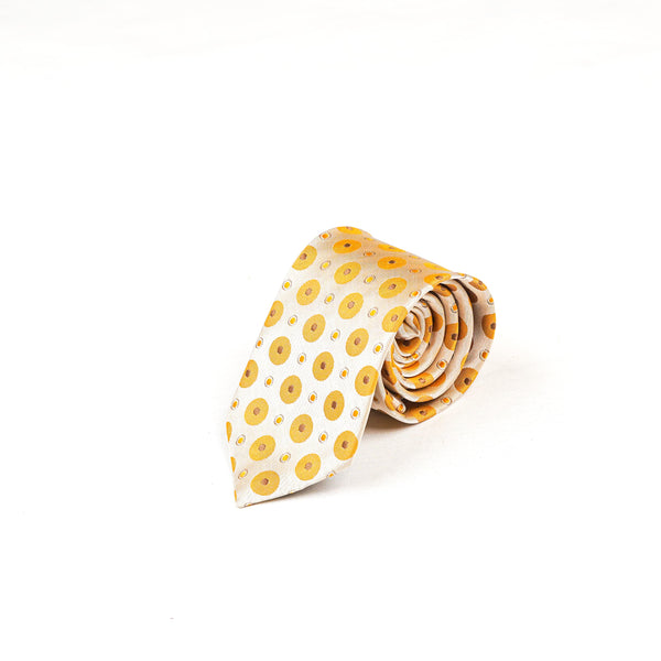 Yellow Textured Silk Rich Tie