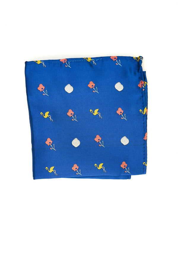 Pocket Square - Rich Silk Royal Blue Design