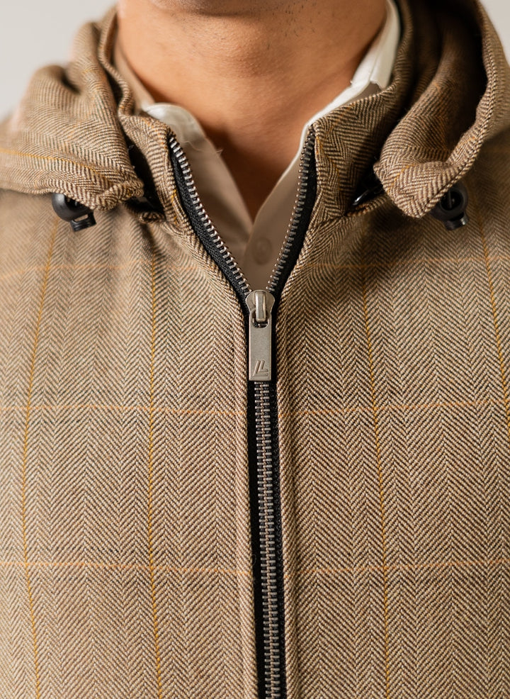 2560-00220-130-5-023 L-High Neck Hoodies Worsted Tweed Wool Rich Multi Winter 3