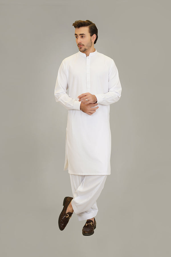 Shalwar Kameez - Baltoro White Plain