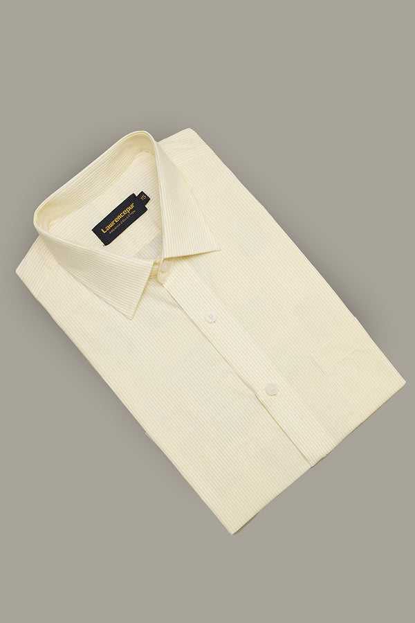 Formal Shirt - Supernova Pale Yellow Stripes