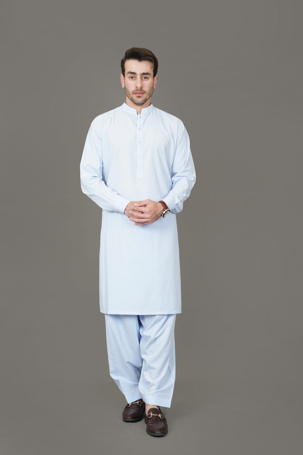 Sky Blue Plain Delta Wash N Wear Shalwar Kameez