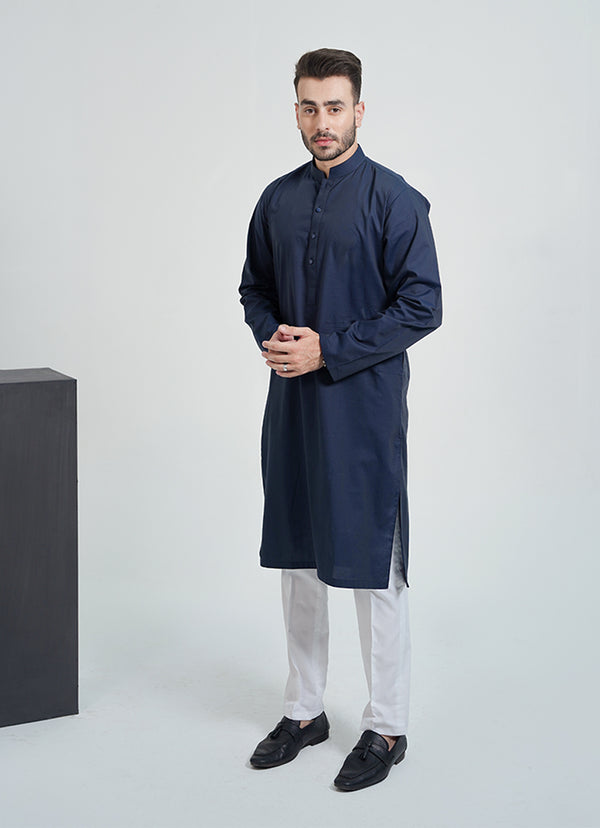 Kurta - Sensation Pima Cotton Blue Plain