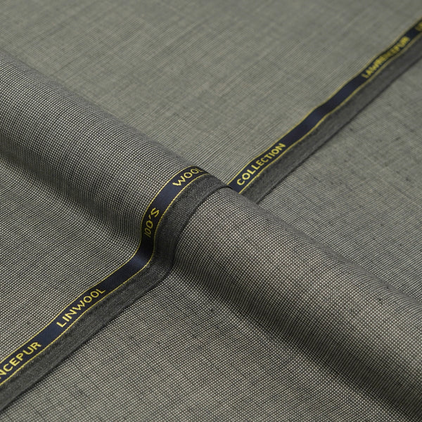 Plain Grey Linwool Jacketing Fabric