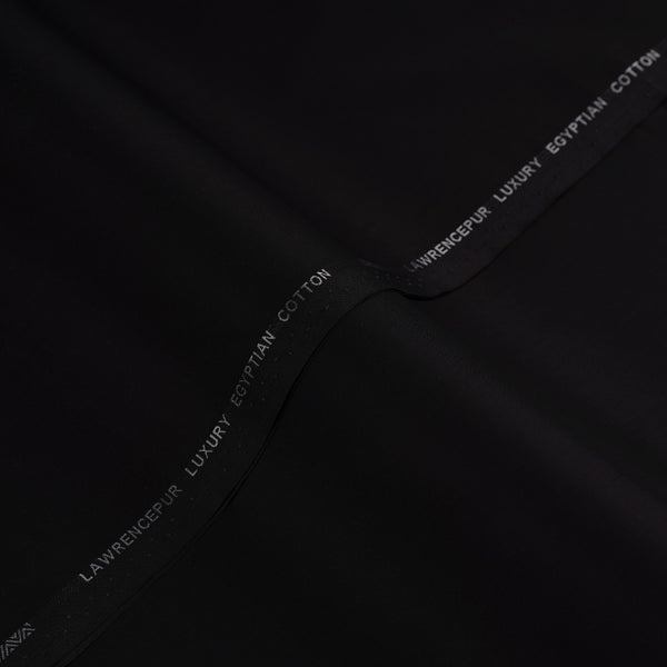 Plain Black, Luxury Egyptian Cotton, Shalwar Kameez Fabric