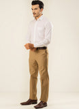Plain Twill-Camel, Wrinkle Free, 100% Cotton, Semi Formal Trouser
