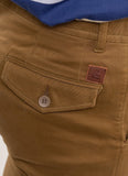 Plain-Twill Camel, Lycra Cotton, Chino Stretch, Casual Trouser