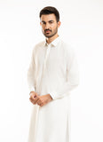 Off White Plain Delta Wash N Wear Shalwar Kameez Suit