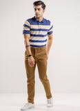 Plain-Twill Camel, Lycra Cotton, Chino Stretch, Casual Trouser