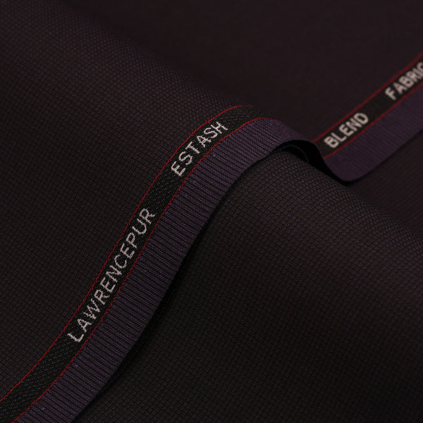 Dobby Textured-Plum, Wool Blend, Estash Suiting Fabric